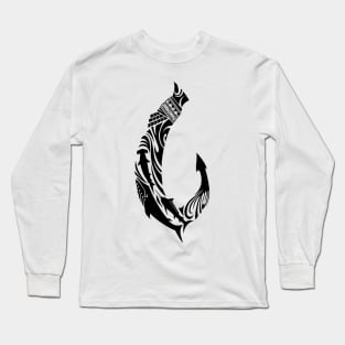 Tribal Fish Hook Long Sleeve T-Shirt